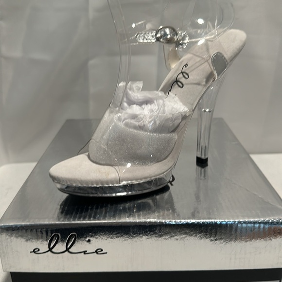 Clear heel by Ellie shoes competition shoes brand new still in box size 5 - Picture 3 of 4